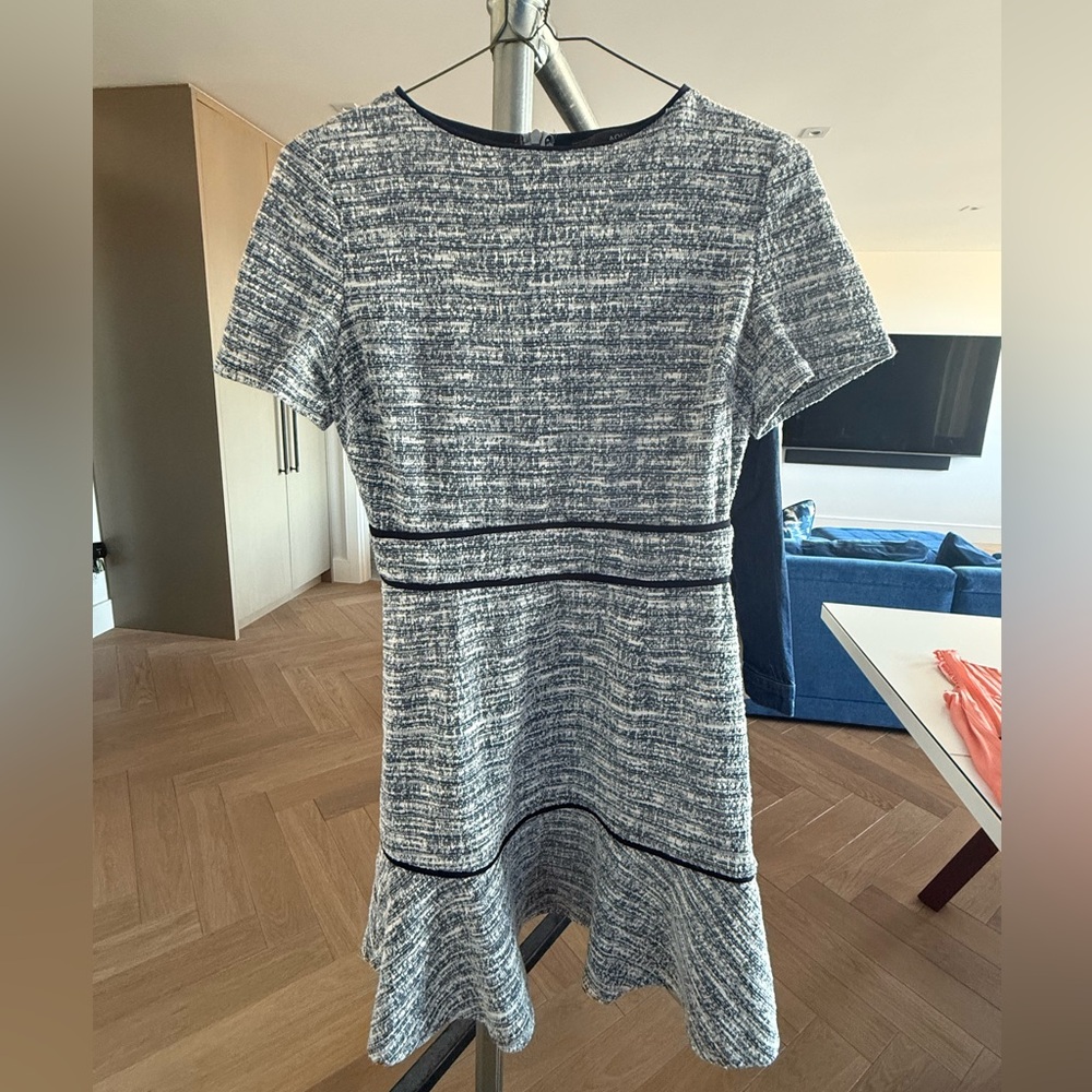 Navy Blue and White tweed dress by Aqua (from Bloomingdales) in a size small.